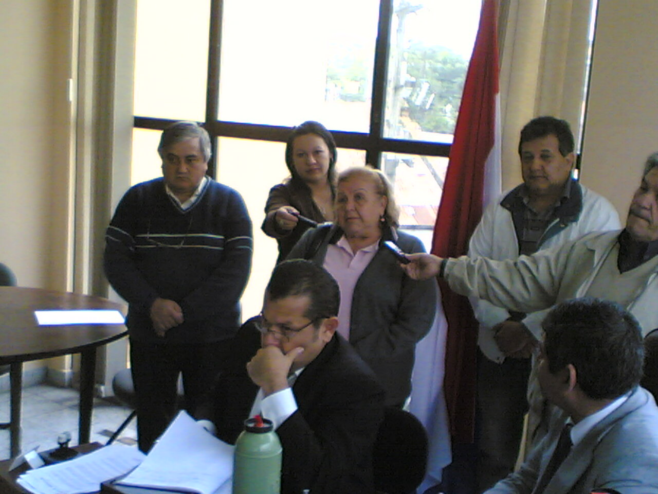 Dirigentes del Rayadito en la sesion de la Junta Municipal